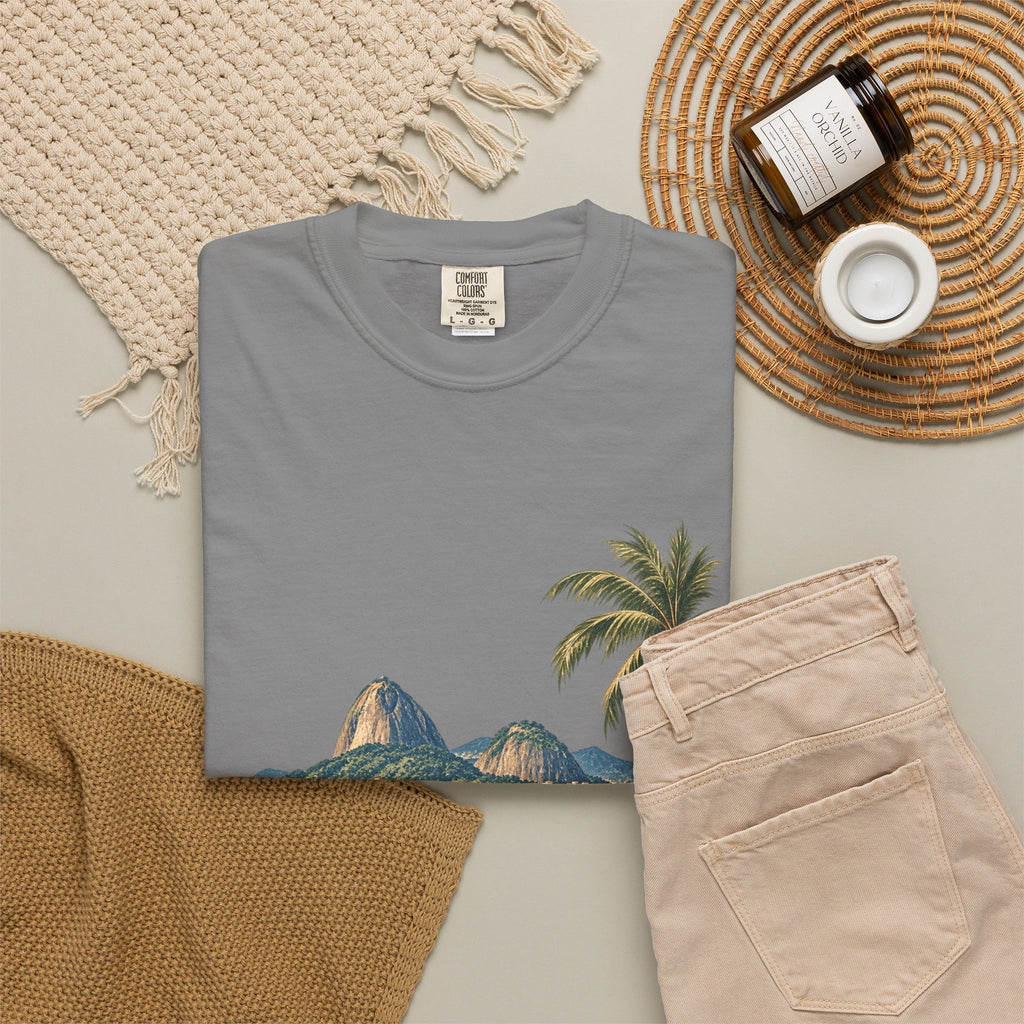 Rio de Janeiro Beach T-Shirt — Café Vivere Vintage Palm Coastal Tee