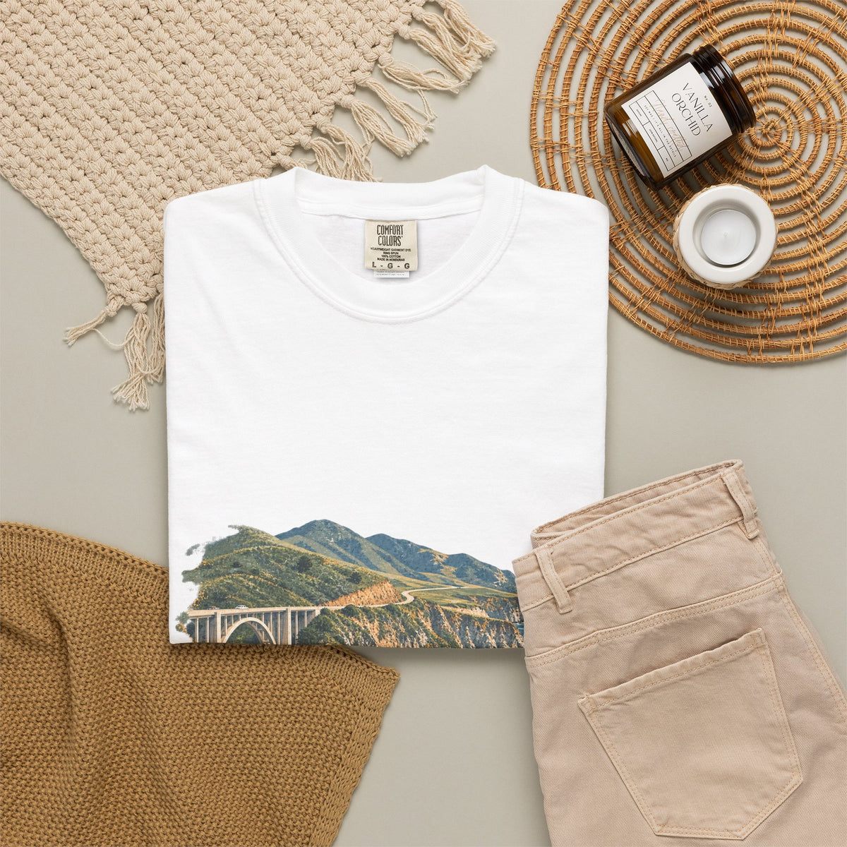 Pacific Coast Highway T-Shirt — Café Vivere Bixby Bridge California Scenic Tee