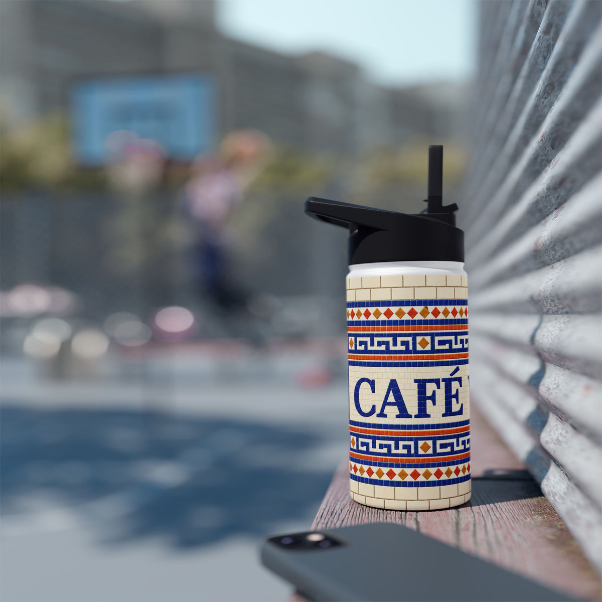 Café Vivir Mosaic Stainless Steel Water Bottle