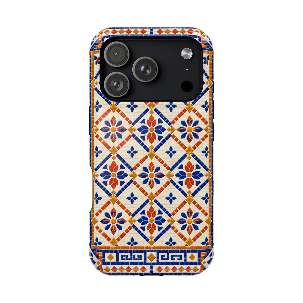 Ceramic Tile Pattern Magnetic Impact-Resistant Phone Case