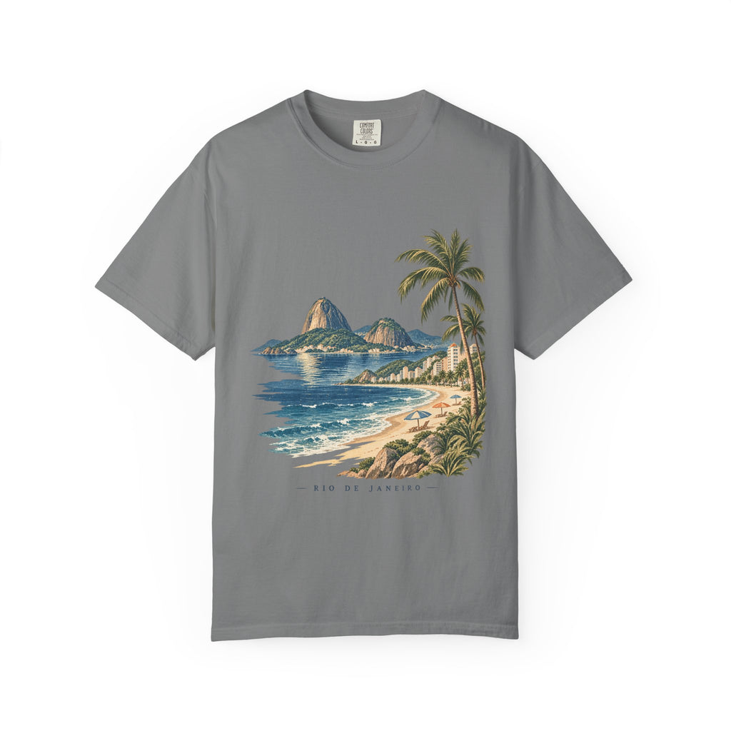 Rio de Janeiro Beach T-Shirt — Café Vivere Vintage Palm Coastal Tee