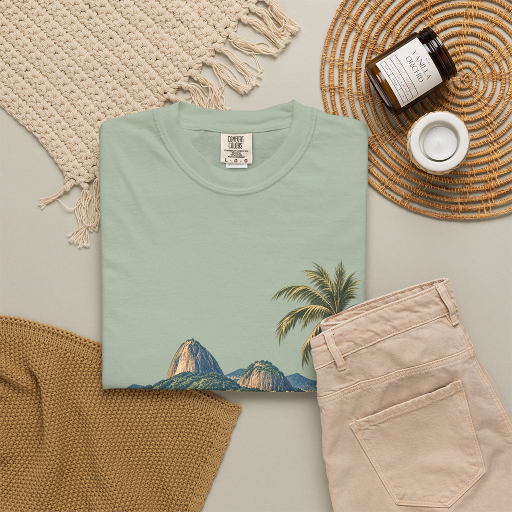Rio de Janeiro Beach T-Shirt — Café Vivere Vintage Palm Coastal Tee