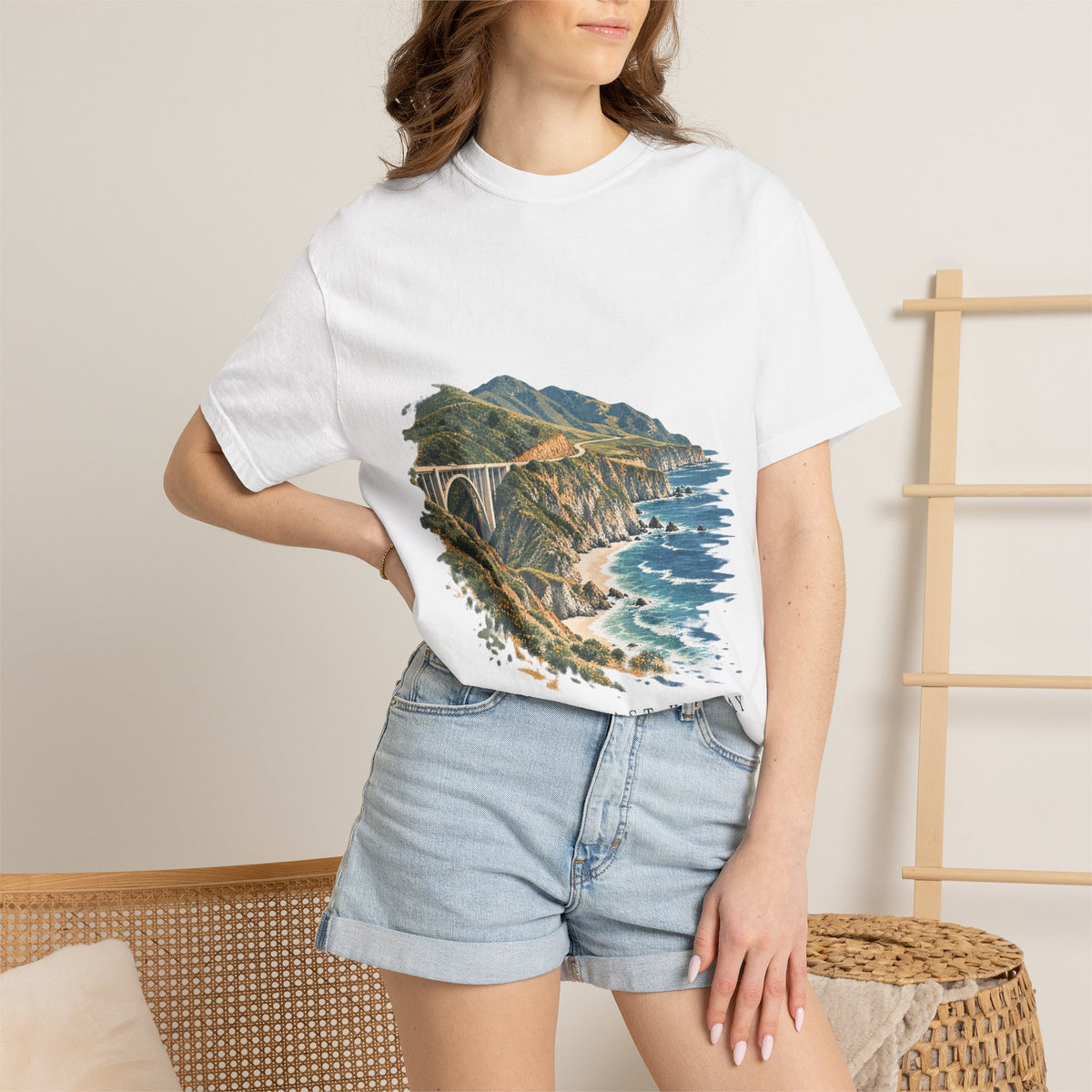Pacific Coast Highway T-Shirt — Café Vivere Bixby Bridge California Scenic Tee