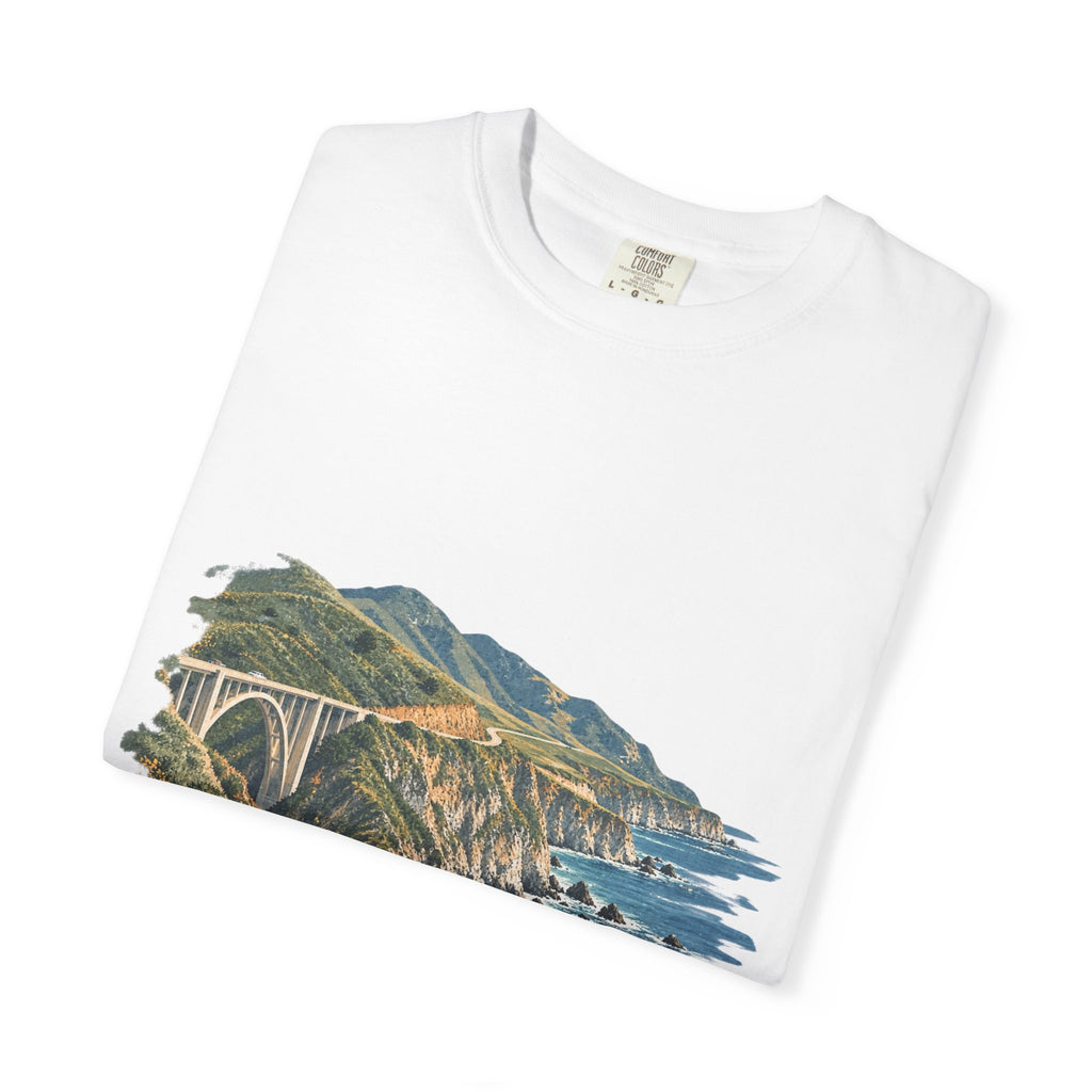Pacific Coast Highway T-Shirt — Café Vivere Bixby Bridge California Scenic Tee