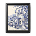 Sereno by Café Vivere - Pacific Coast Highway Blue Ink Matte Canvas Print, Framed (Multi-color)
