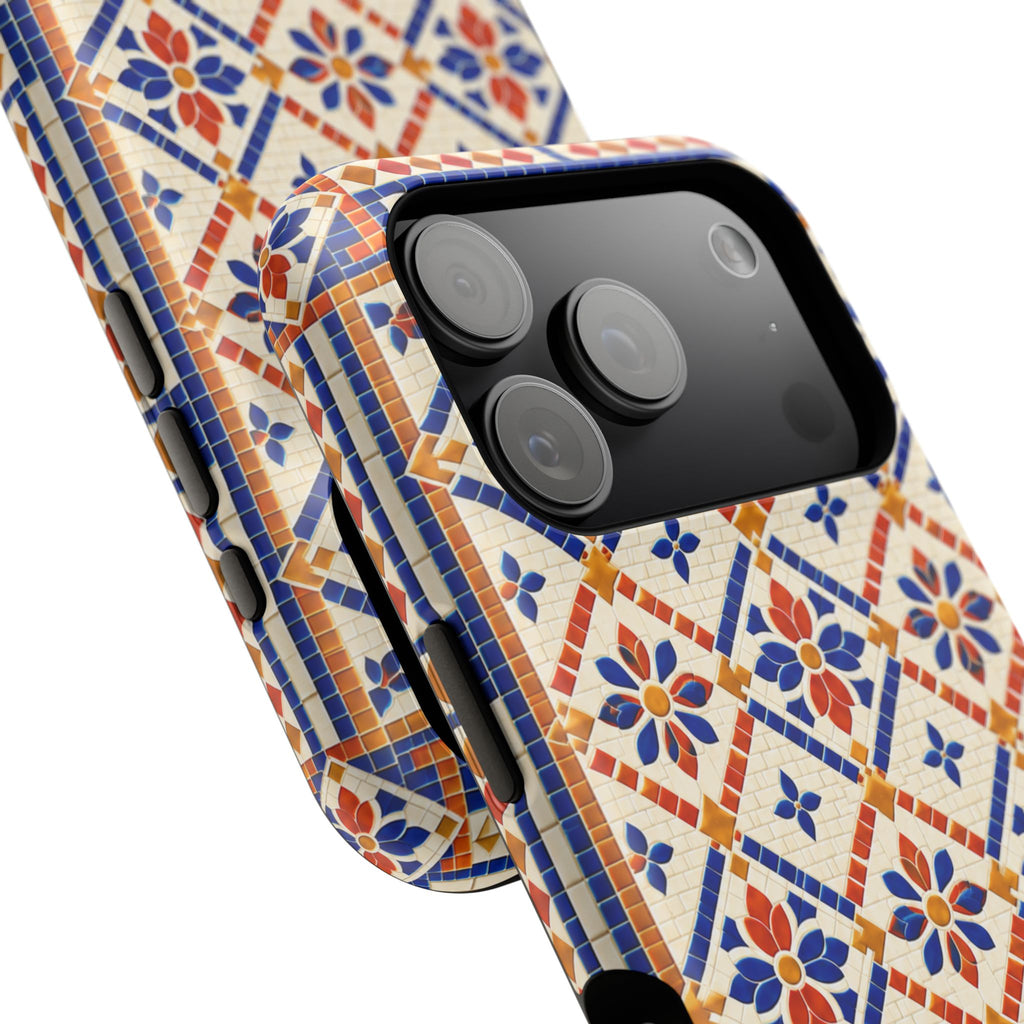 Ceramic Tile Pattern Magnetic Impact-Resistant Phone Case
