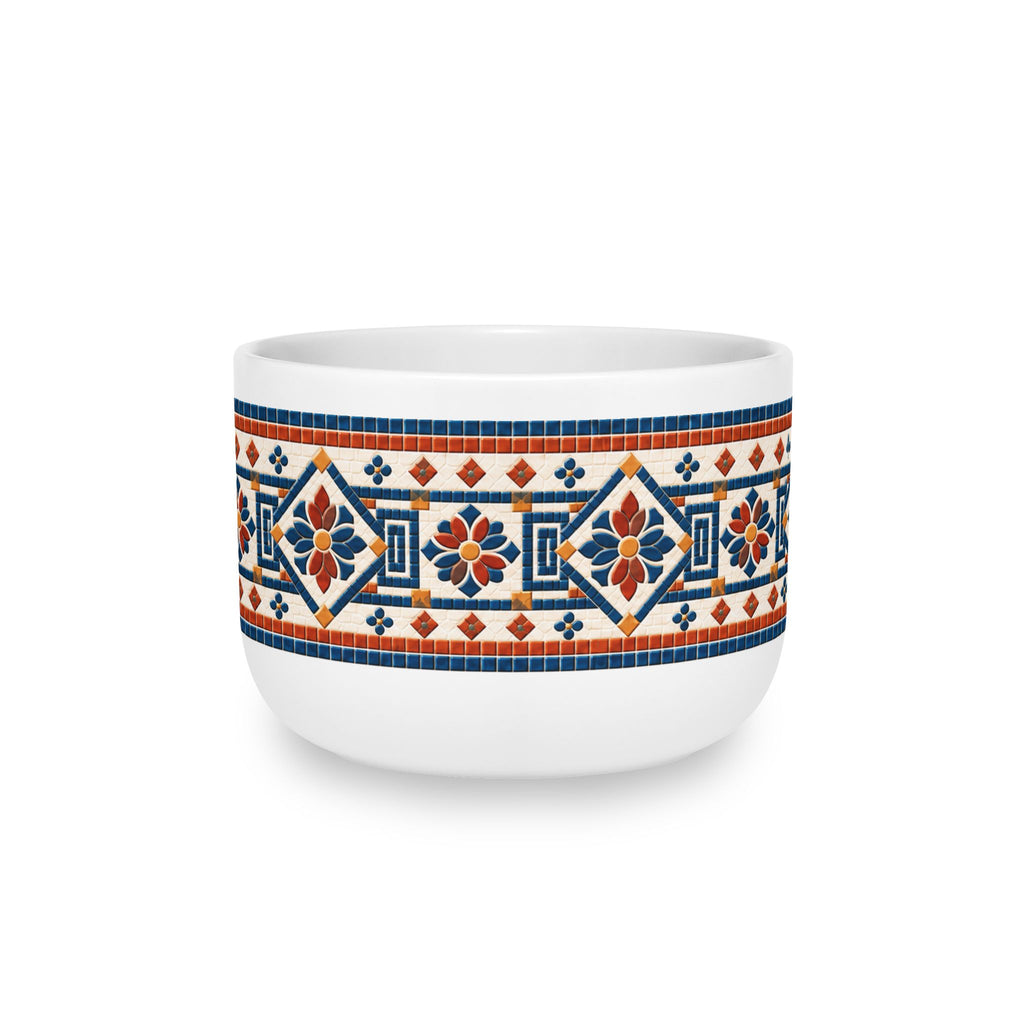 25oz Ceramic Latte Mug - Mosaic Border