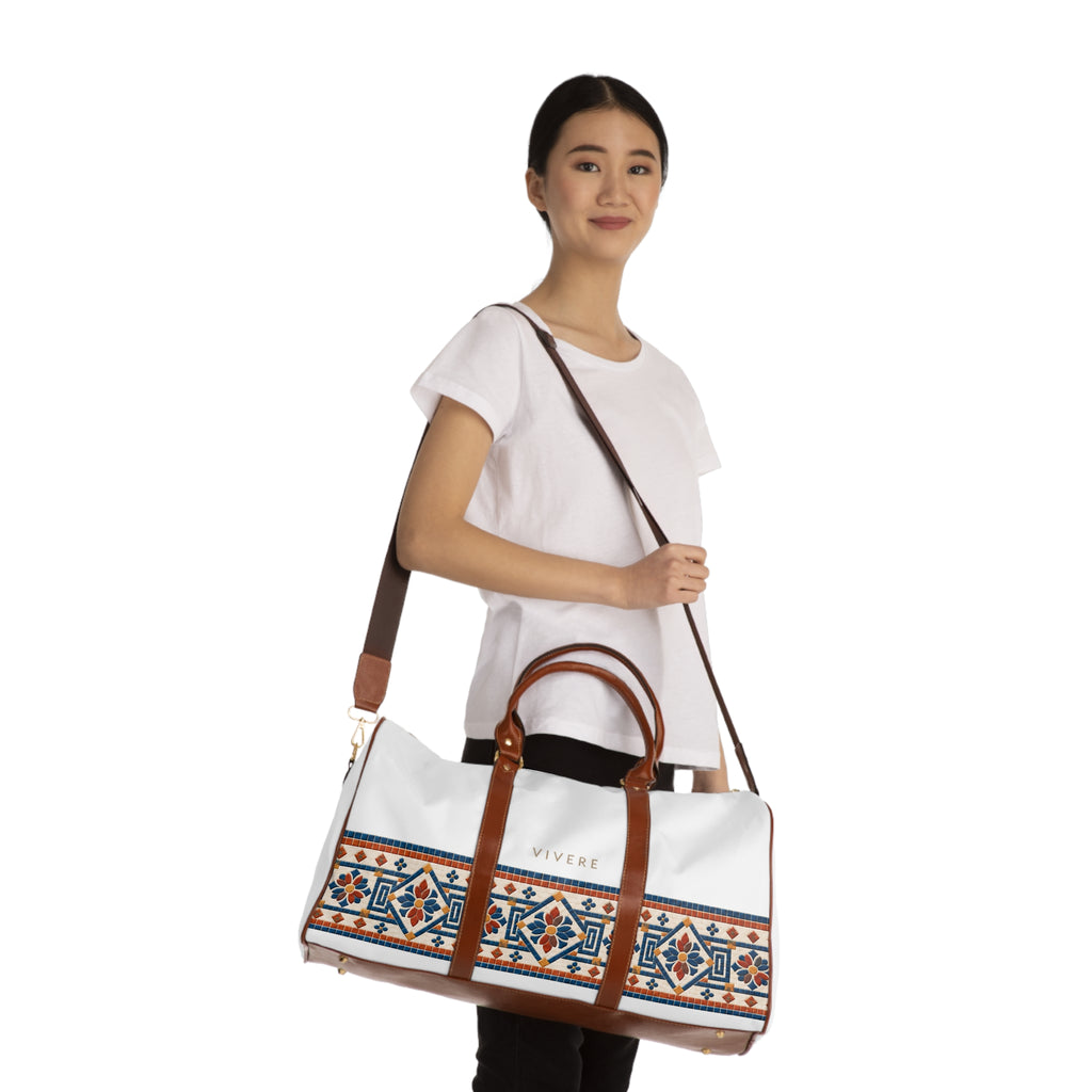 Vivere Mediterranean Tile Waterproof Travel Bag