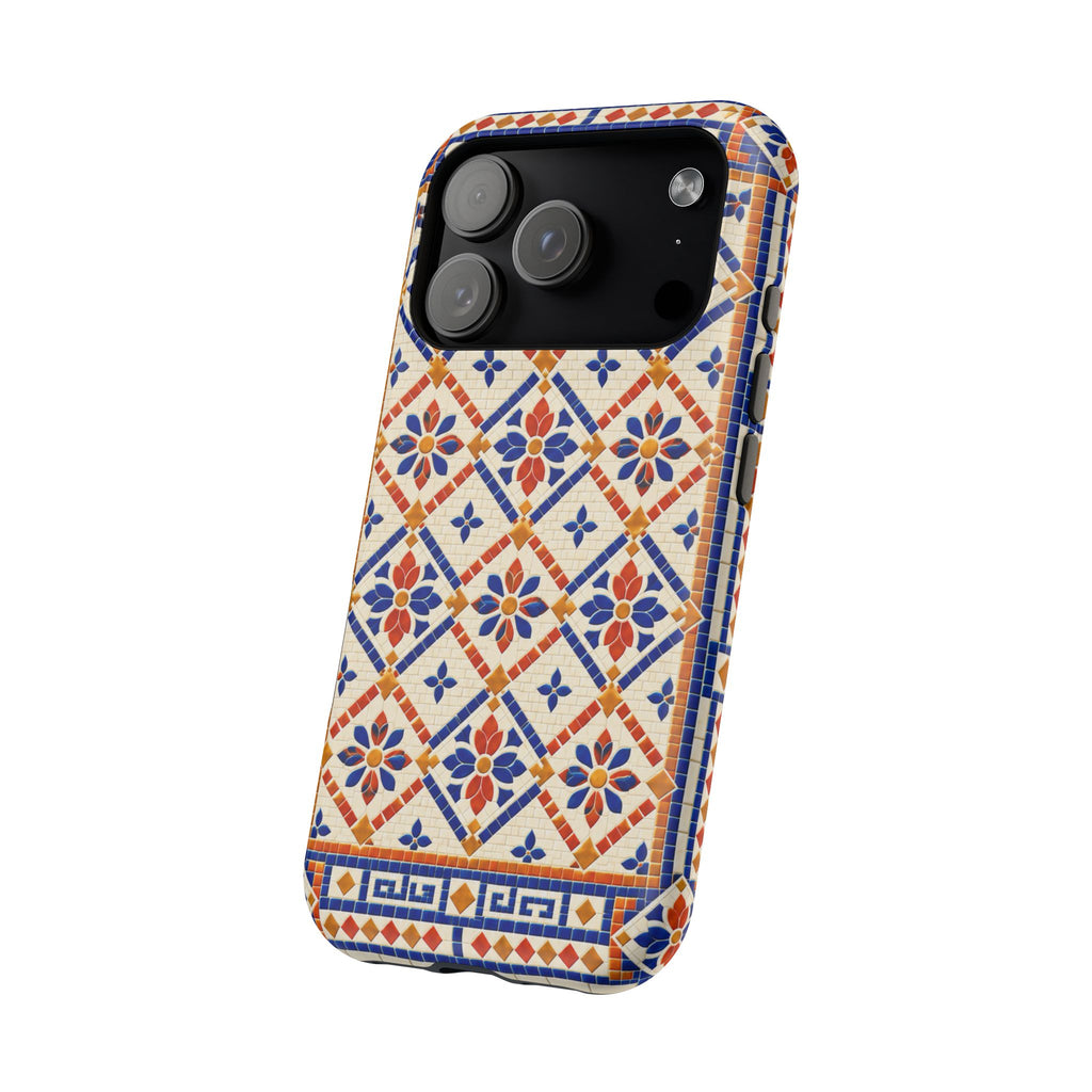 Ceramic Tile Pattern Magnetic Impact-Resistant Phone Case