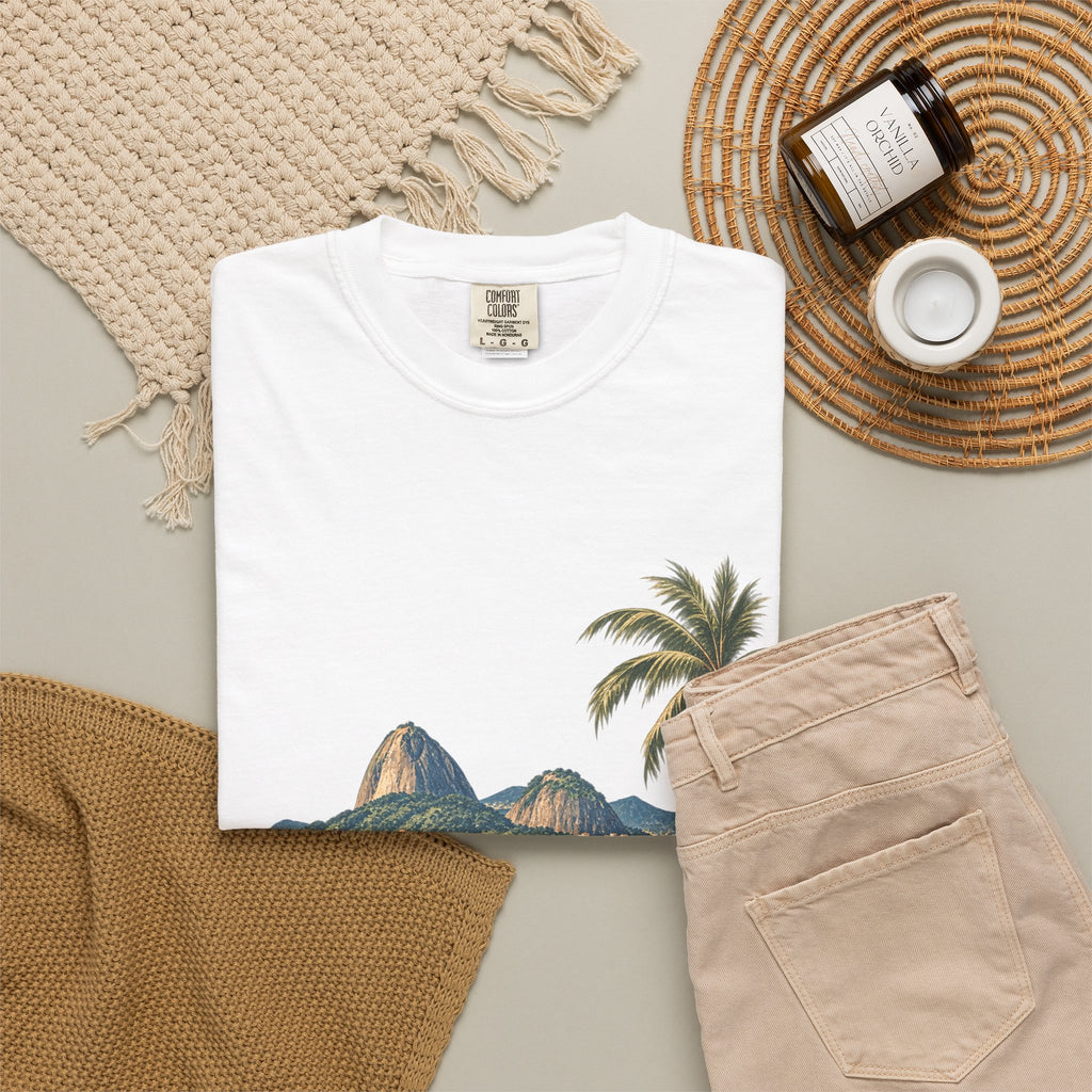Rio de Janeiro Beach T-Shirt — Café Vivere Vintage Palm Coastal Tee