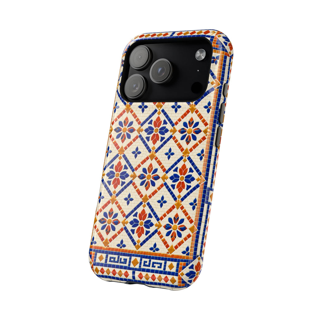 Ceramic Tile Pattern Magnetic Impact-Resistant Phone Case