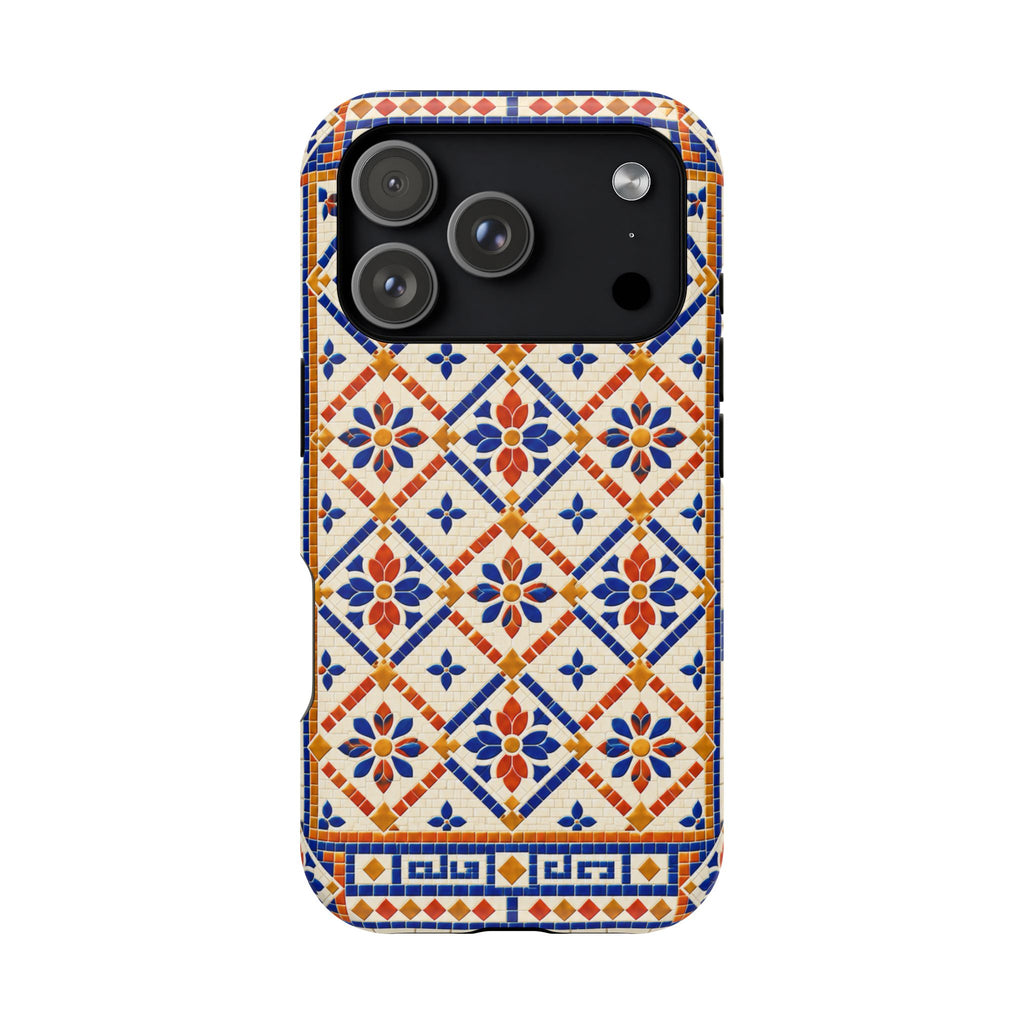 Ceramic Tile Pattern Magnetic Impact-Resistant Phone Case