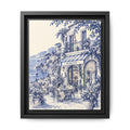 Sereno by Café Vivere - Amalfi Coast Blue Ink Matte Canvas Print, Framed (Multi-color)