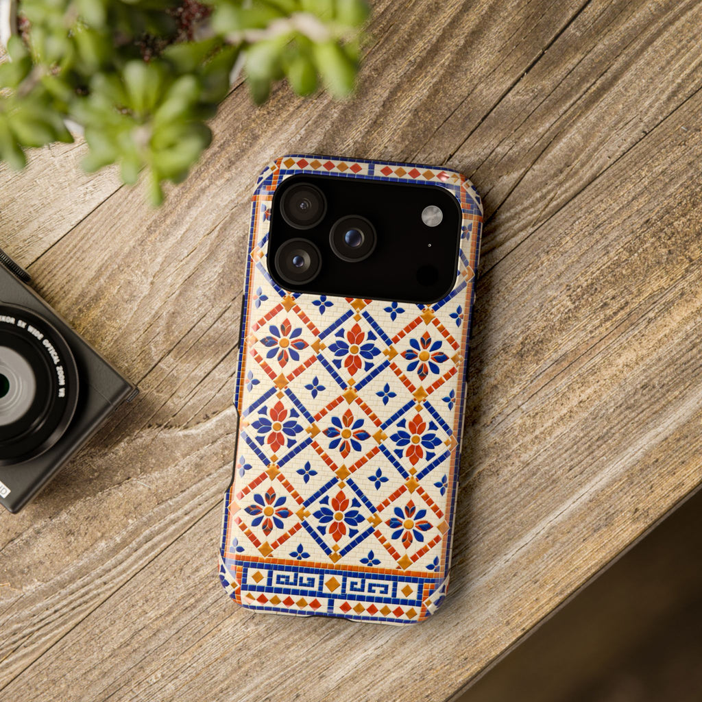 Ceramic Tile Pattern Magnetic Impact-Resistant Phone Case