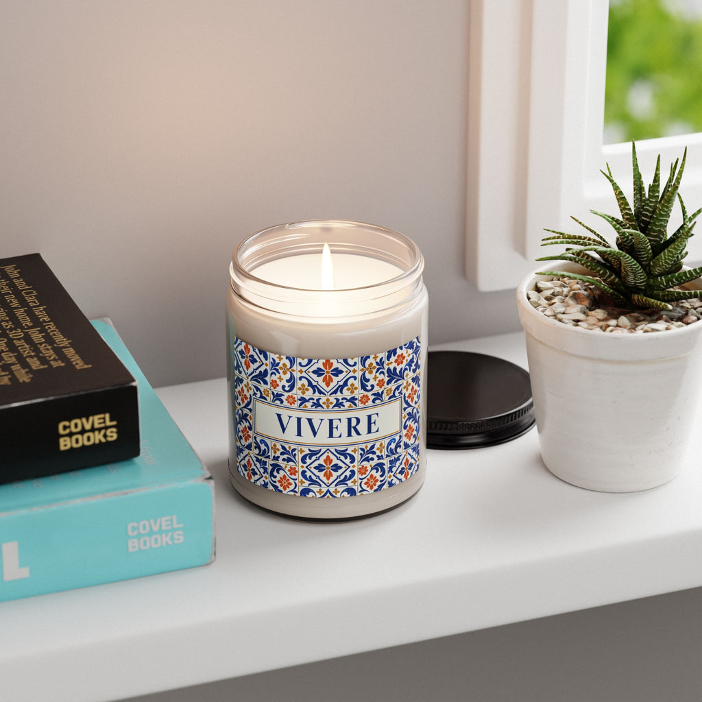 Vivere Soy Candle — 9oz Mediterranean Tile Scented Candle