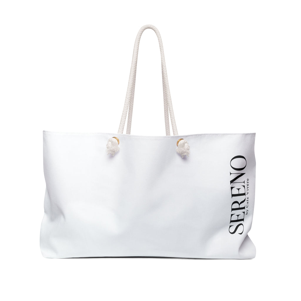 Minimalist White Weekender Bag