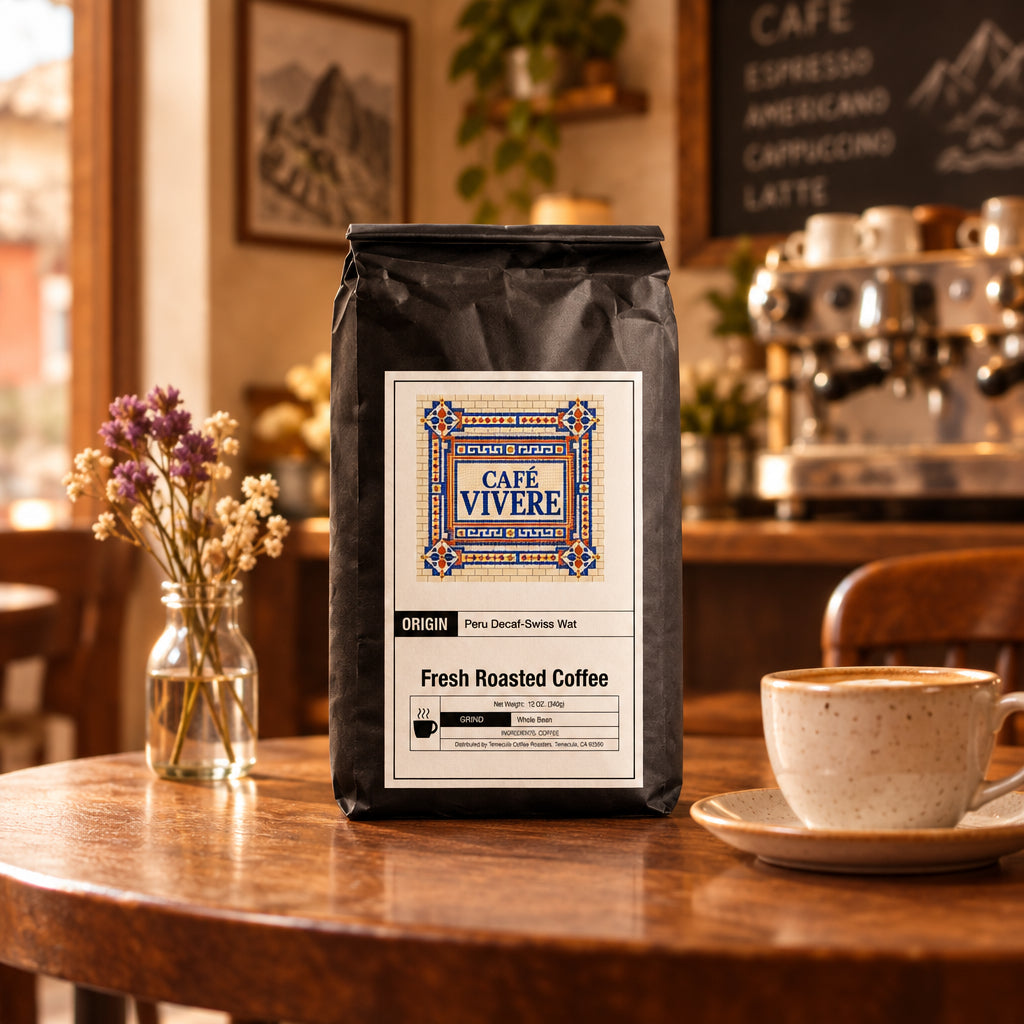 Sereno by Cafe Vivere - Peru Decaf Fresh Roasted Coffee